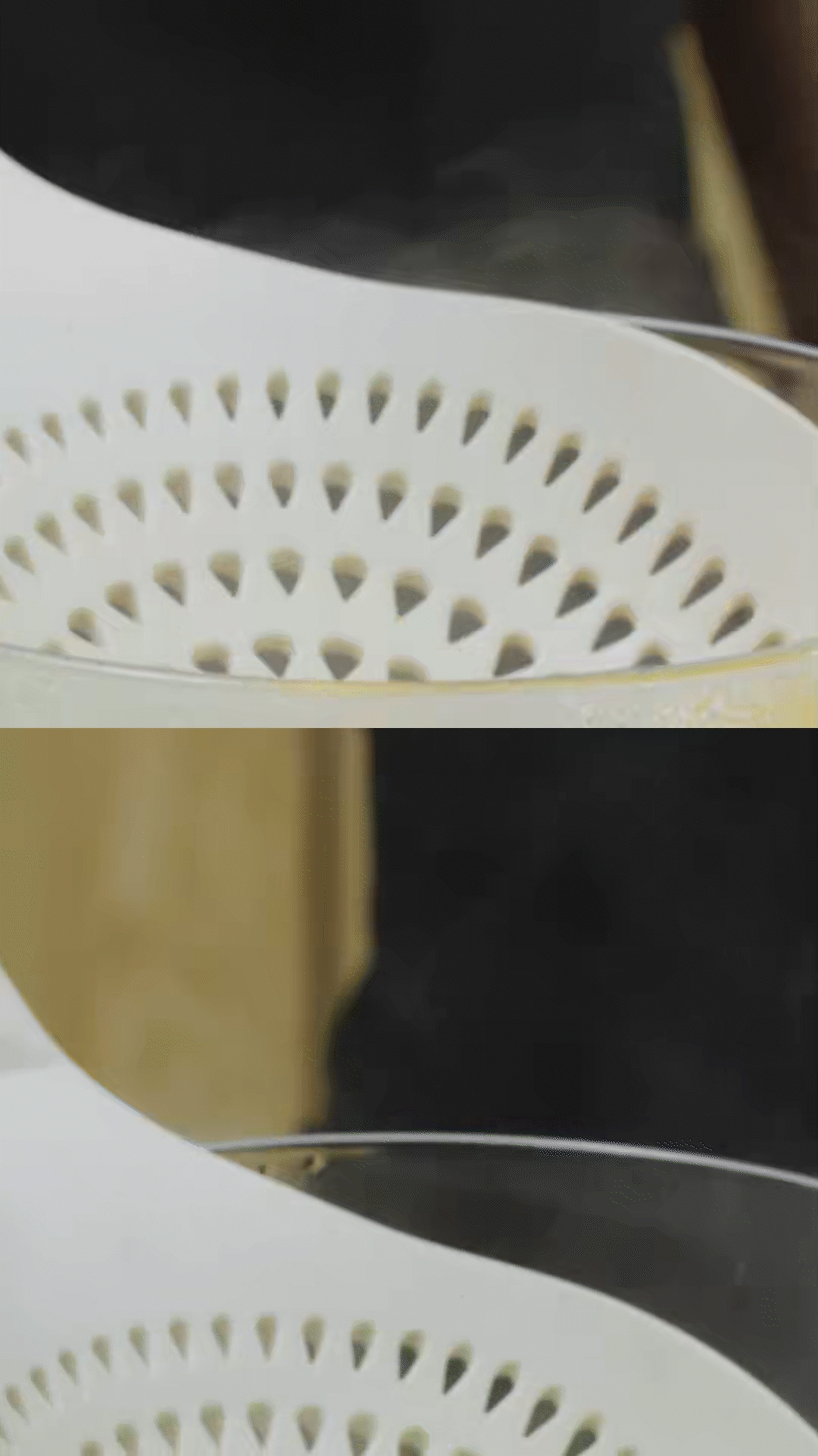 玉米筍對半切開、口蘑切片、豌豆去殼
